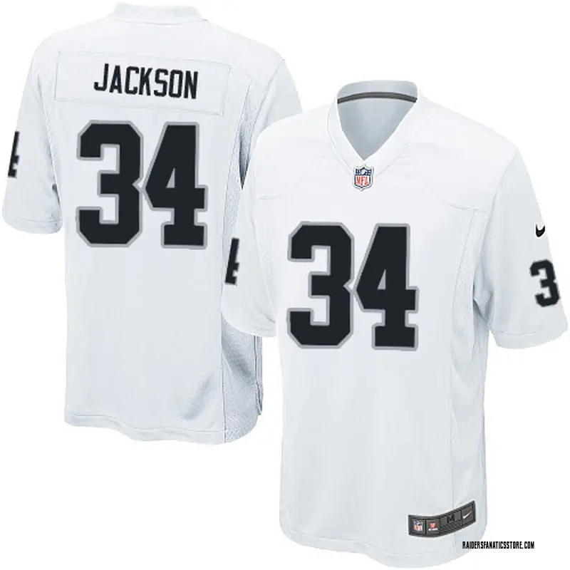 bo jackson white raiders jersey