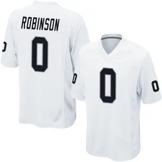 Janarius Robinson Men's Nike White Las Vegas Raiders Custom Game Jersey Size: 3XL