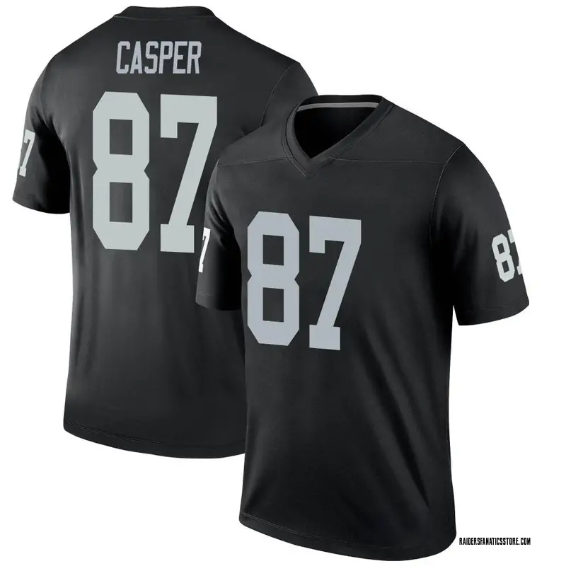 OAKLAND RAIDERS DAVE CASPER #87 SIGNED CUSTOM HOME JERSEY GHOST JSA