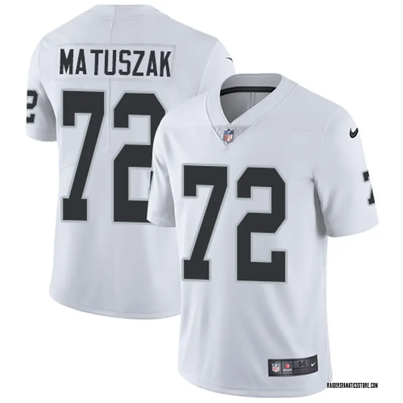 Men's Oakland Raiders #72 John Matuszak Retired White 2016 Color