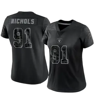 Bilal Nichols Las Vegas Raiders Men's Name & Number Logo Long Sleeve T-Shirt  - Ash